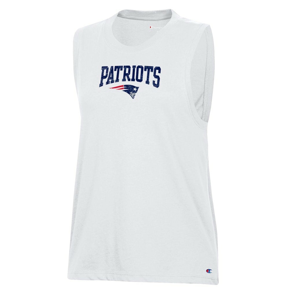 New England Patriots Champion Women's Muscle Tank Top White