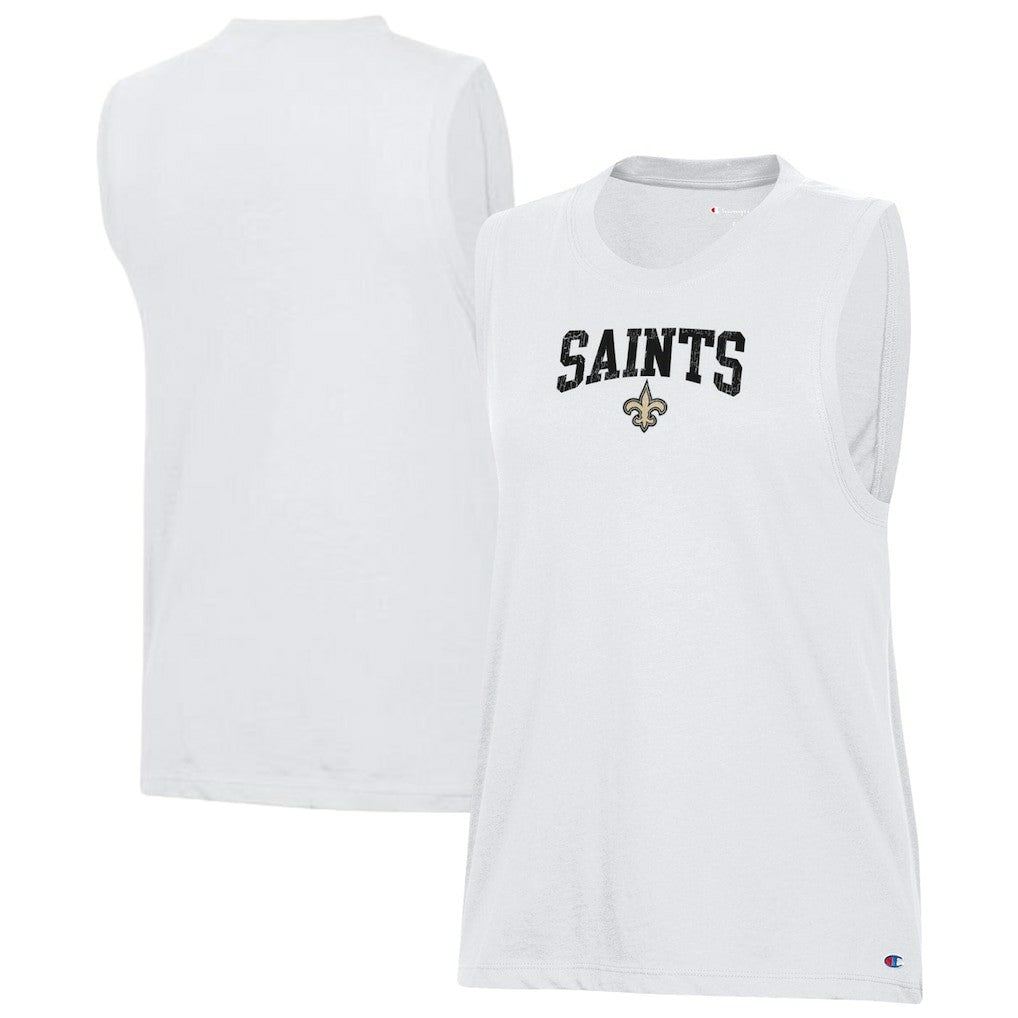 New Orleans Saints Champion Women's Muscle Tank Top White