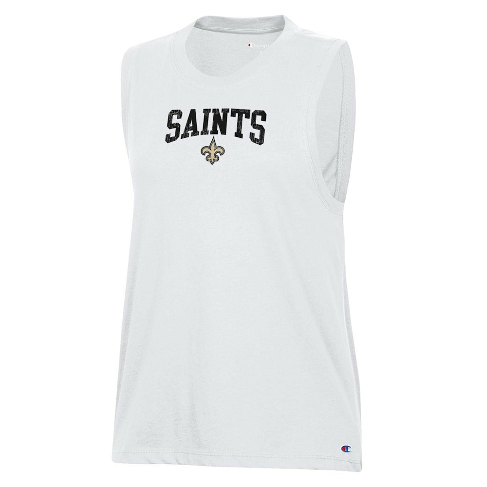 New Orleans Saints Champion Women's Muscle Tank Top White