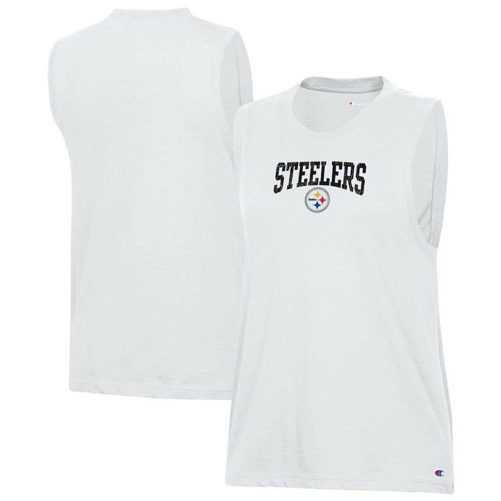 Pittsburgh Steelers Champion Women's Muscle Tank Top White