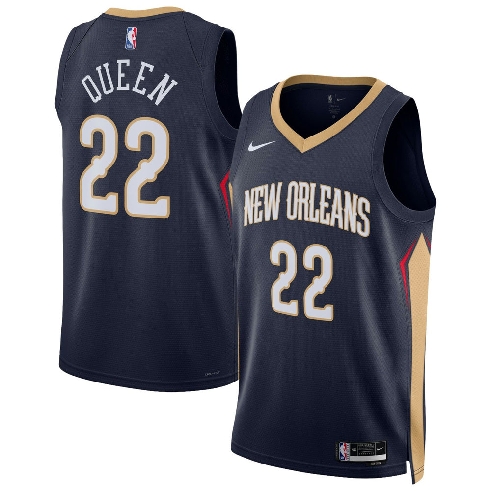 Derik Queen New Orleans Pelicans Unisex Swingman Jersey Icon Edition Navy | Nike US