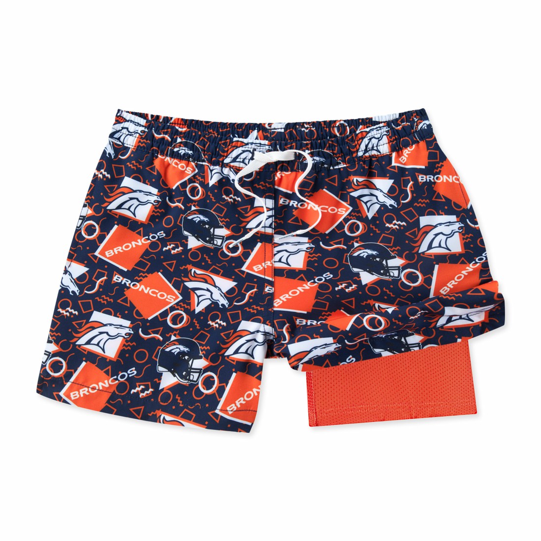 Denver Broncos Chubbies Game Day Fit Classic Lined Swim Trunks Navy