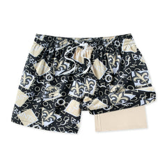 New Orleans Saints Chubbies Game Day Fit Classic Lined Swim Trunks Black