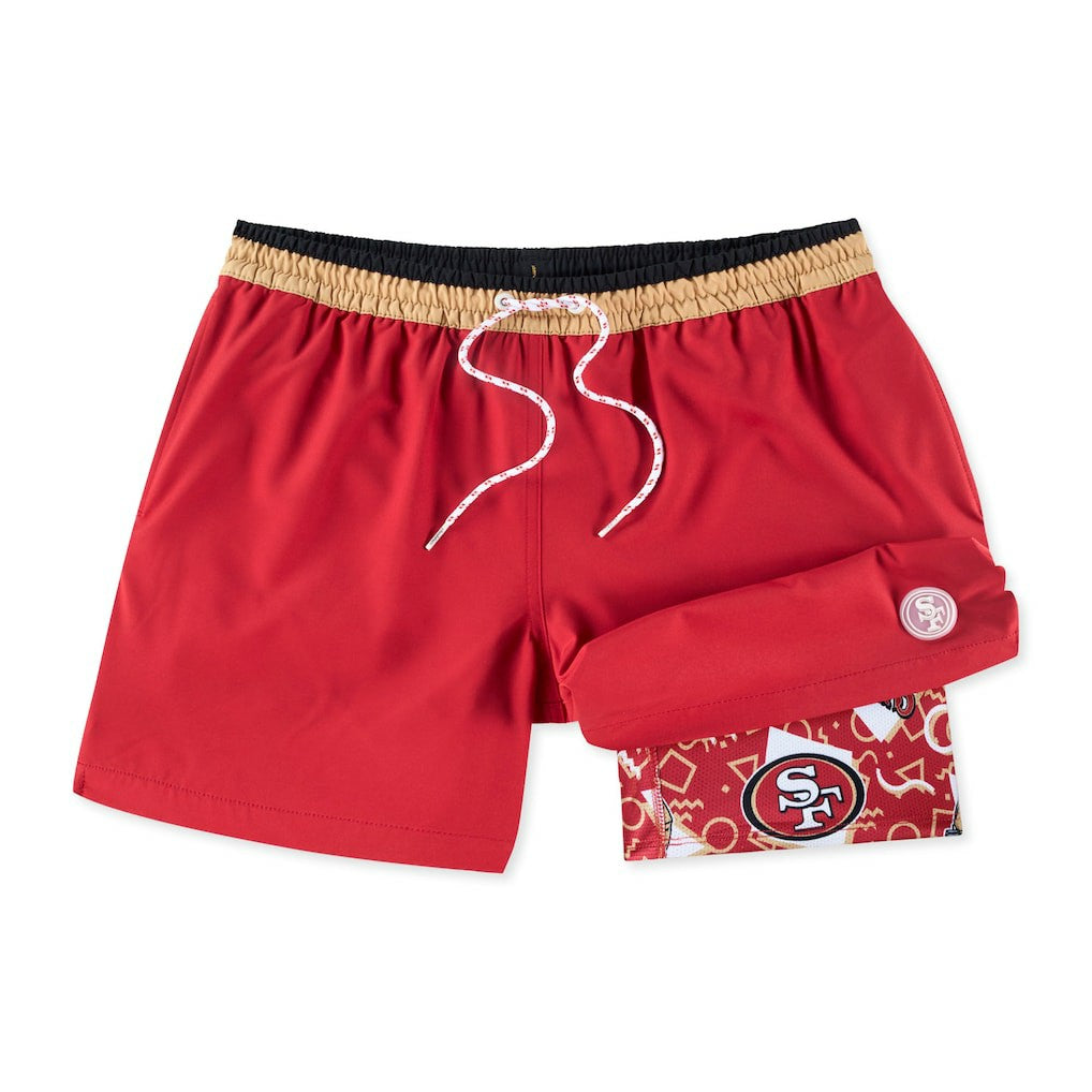 San Francisco 49ers Chubbies The Secret Lined Swim Trunks Cardinal