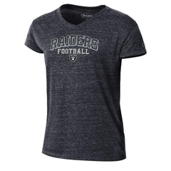 Las Vegas Raiders Champion Women's Triumph Tri-Blend V-Neck T-Shirt Black