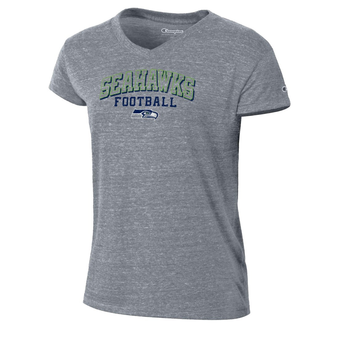 Seattle Seahawks Champion Women's Triumph Tri-Blend V-Neck T-Shirt Gray