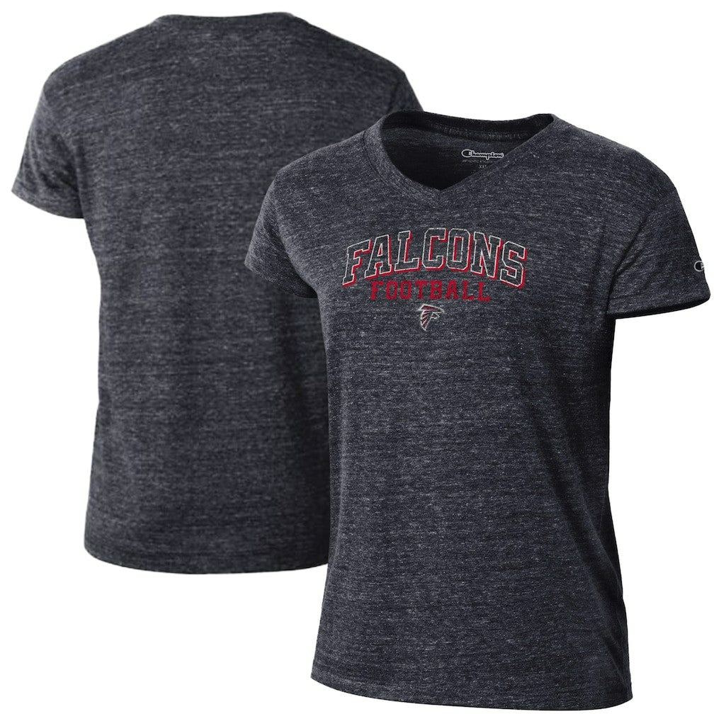 Atlanta Falcons Champion Women's Triumph Tri-Blend V-Neck T-Shirt Black