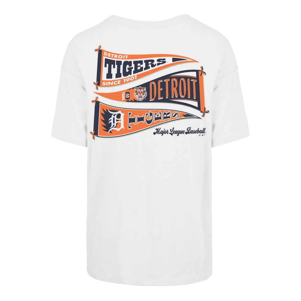 Detroit Tigers '47 Women's Bow & Banner Sadie T-Shirt - Sand - 47 brand Online