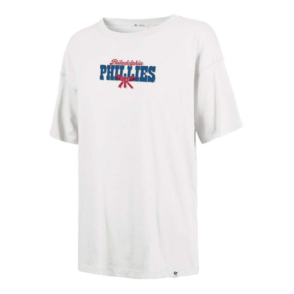 Philadelphia Phillies '47 Women's Bow & Banner Sadie T-Shirt - Sand - 47 brand Discount