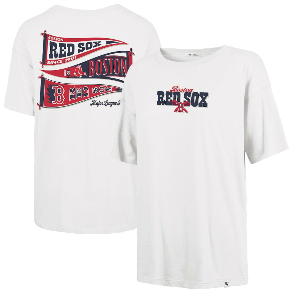 Boston Red Sox '47 Women's Bow & Banner Sadie T-Shirt - Sand - 47 brand Discount