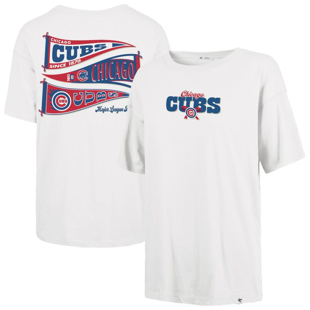 Chicago Cubs '47 Women's Bow & Banner Sadie T-Shirt - Sand - 47 brand Sale