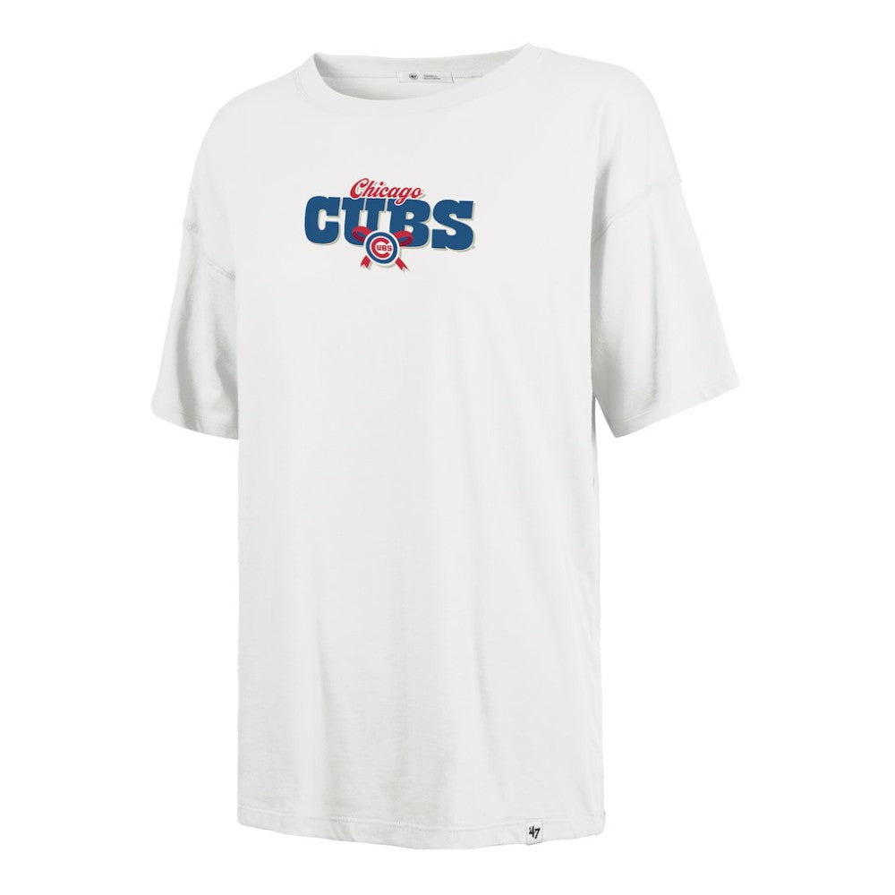 Chicago Cubs '47 Women's Bow & Banner Sadie T-Shirt - Sand - 47 brand Sale