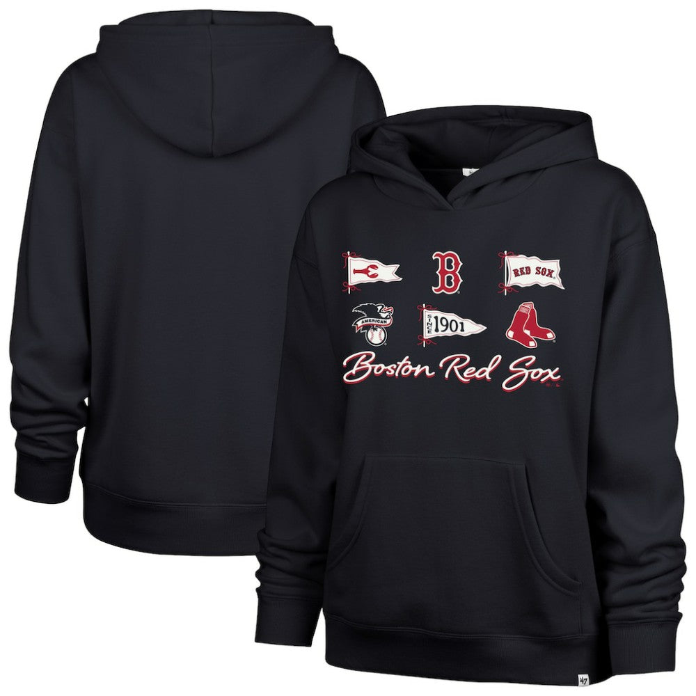Boston Red Sox '47 Women's Bow & Banners Naomi Hoodie - Navy - 47 brand Discount