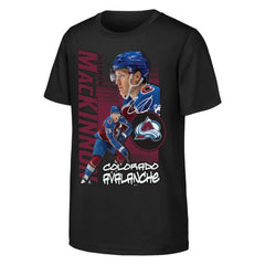 Nathan MacKinnon Colorado Avalanche Outerstuff Youth Playmaker T-Shirt - Black - NHL 203700973