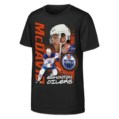 Connor McDavid Edmonton Oilers Outerstuff Youth Playmaker T-Shirt - Black - NHL 203700977
