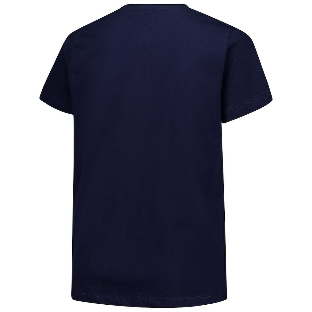 Fanatics Chicago Bears Women's Plus Size Arch Over Logo V-Neck T-Shirt Navy