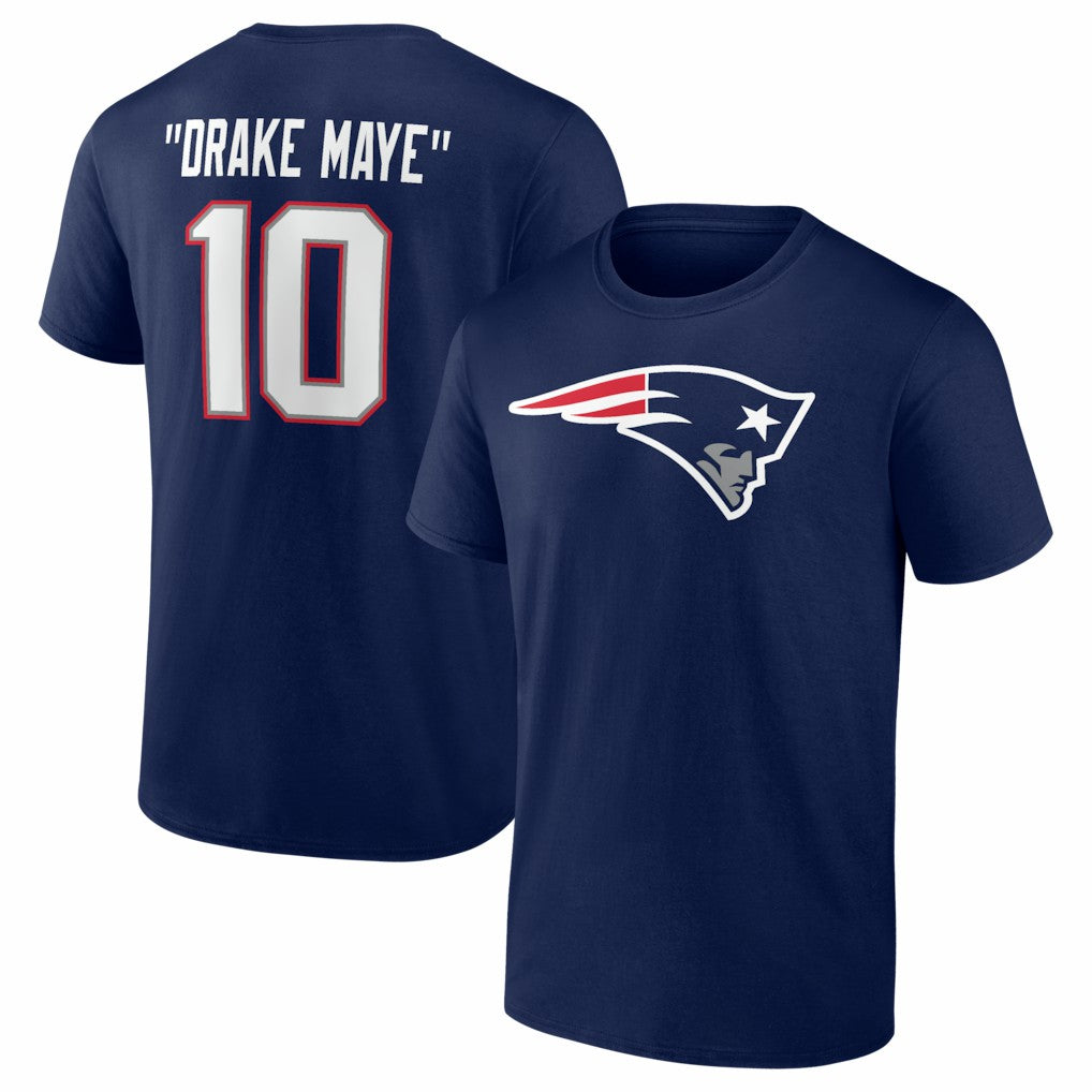 Drake Maye New England Patriots Nickname T-Shirt Navy