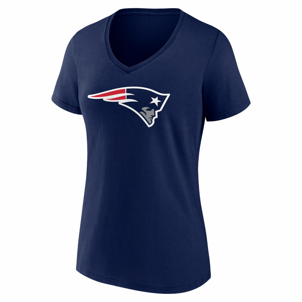 Drake Maye New England Patriots Women's Nickname V-Neck T-Shirt Navy