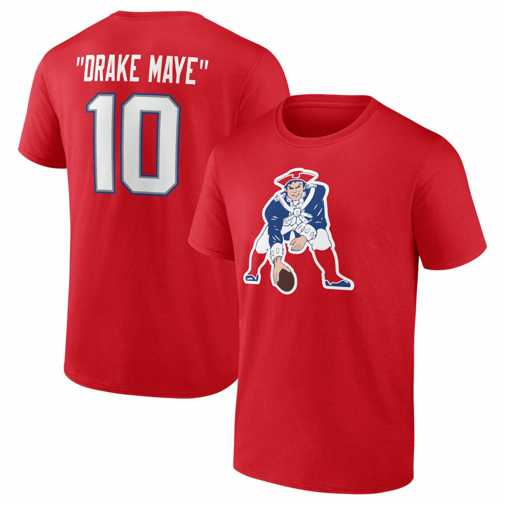 Drake Maye New England Patriots Nickname T-Shirt Red
