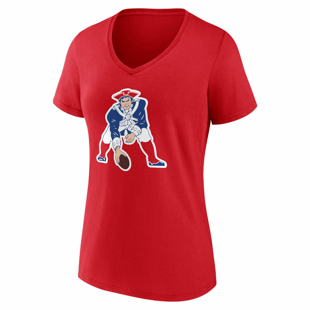 Drake Maye New England Patriots Women's Nickname V-Neck T-Shirt Red