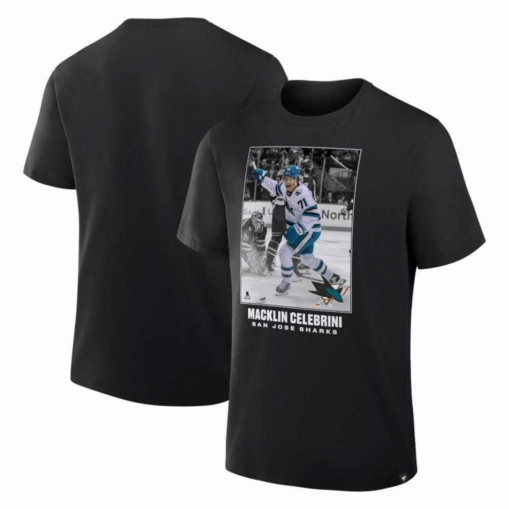 Macklin Celebrini San Jose Sharks NHL Moments Legacy T-Shirt - Black - NHL 203707661