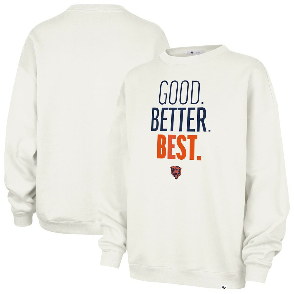 47 brand Chicago Bears '47 Women's Good. Better. Best. Imprint Oversized Sweatshirt Cream