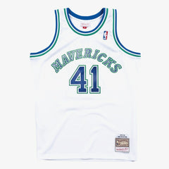 Dirk Nowitzki Dallas Mavericks 1998-99 Hardwood Classics Swingman Jersey for sale White | Mitchell & Ness