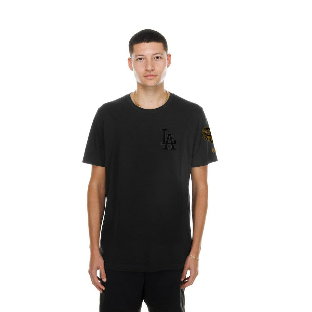 Los Angeles Dodgers New Era 2026 Gold Collection Logo & Patch T-Shirt - Black - New Era on Sale