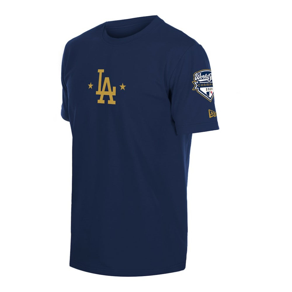 Los Angeles Dodgers New Era 2026 Gold Collection Logo & Patch T-Shirt - Navy - New Era Lifestyle