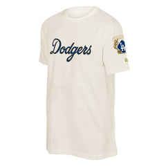 Los Angeles Dodgers New Era 2026 Gold Collection Logo & Patch T-Shirt - Cream - New Era Discount