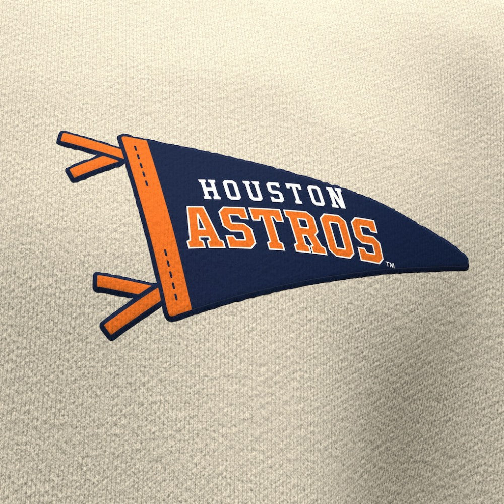Houston Astros Fanatics Unisex Spirit Jersey Fleece Crewneck Pennant Sweatshirt - Tan - Fanatics Discount