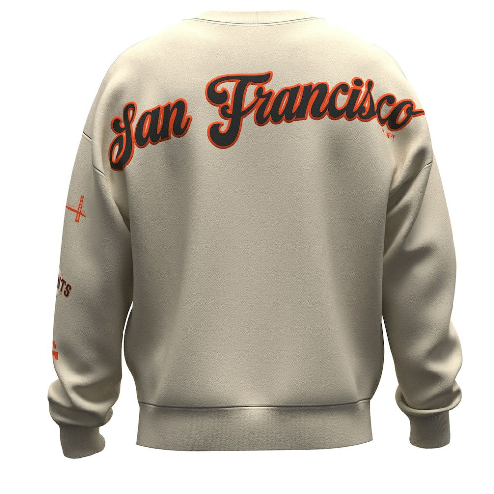 San Francisco Giants Fanatics Unisex Spirit Jersey Fleece Crewneck Pennant Sweatshirt - Tan - Fanatics on Sale
