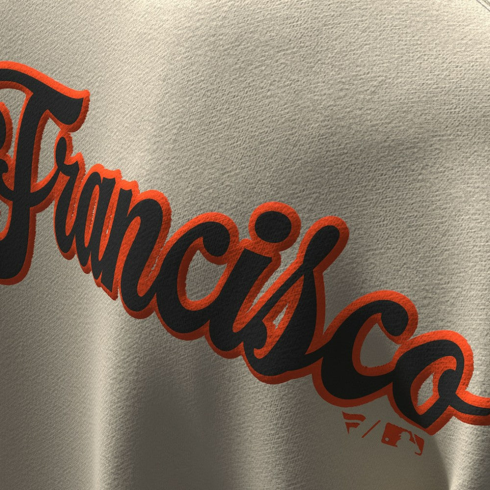 San Francisco Giants Fanatics Unisex Spirit Jersey Fleece Crewneck Pennant Sweatshirt - Tan - Fanatics on Sale