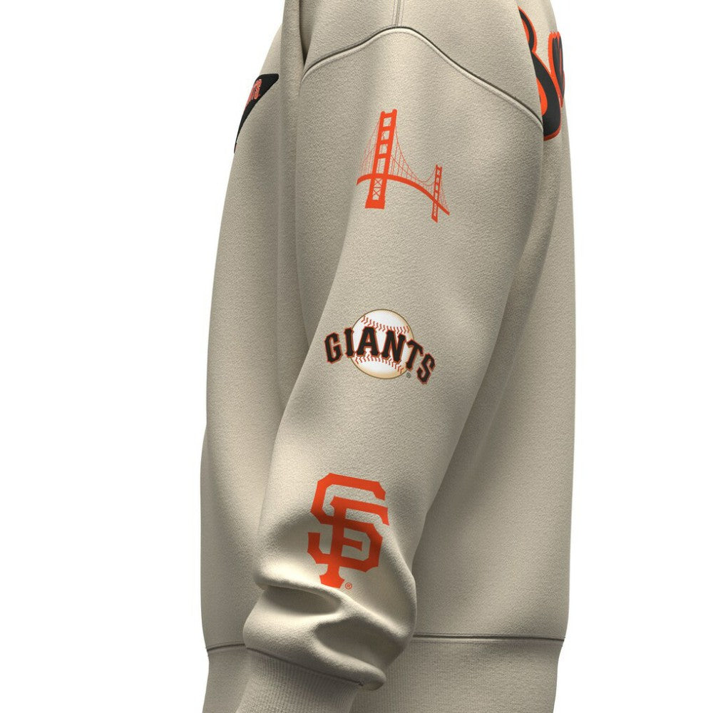 San Francisco Giants Fanatics Unisex Spirit Jersey Fleece Crewneck Pennant Sweatshirt - Tan - Fanatics on Sale