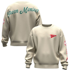 Boston Red Sox Fanatics Unisex Spirit Jersey Fleece Crewneck Pennant Sweatshirt - Tan - Fanatics Lifestyle