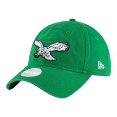 Philadelphia Eagles New Era Women's Throwback 9TWENTY Adjustable Hat Kelly Green