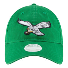 Philadelphia Eagles New Era Women's Throwback 9TWENTY Adjustable Hat Kelly Green