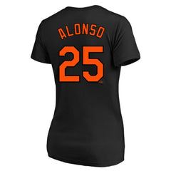 Pete Alonso Baltimore Orioles Profile Women's Plus Size Name & Number V-Neck T-Shirt - Black - MLB Lifestyle