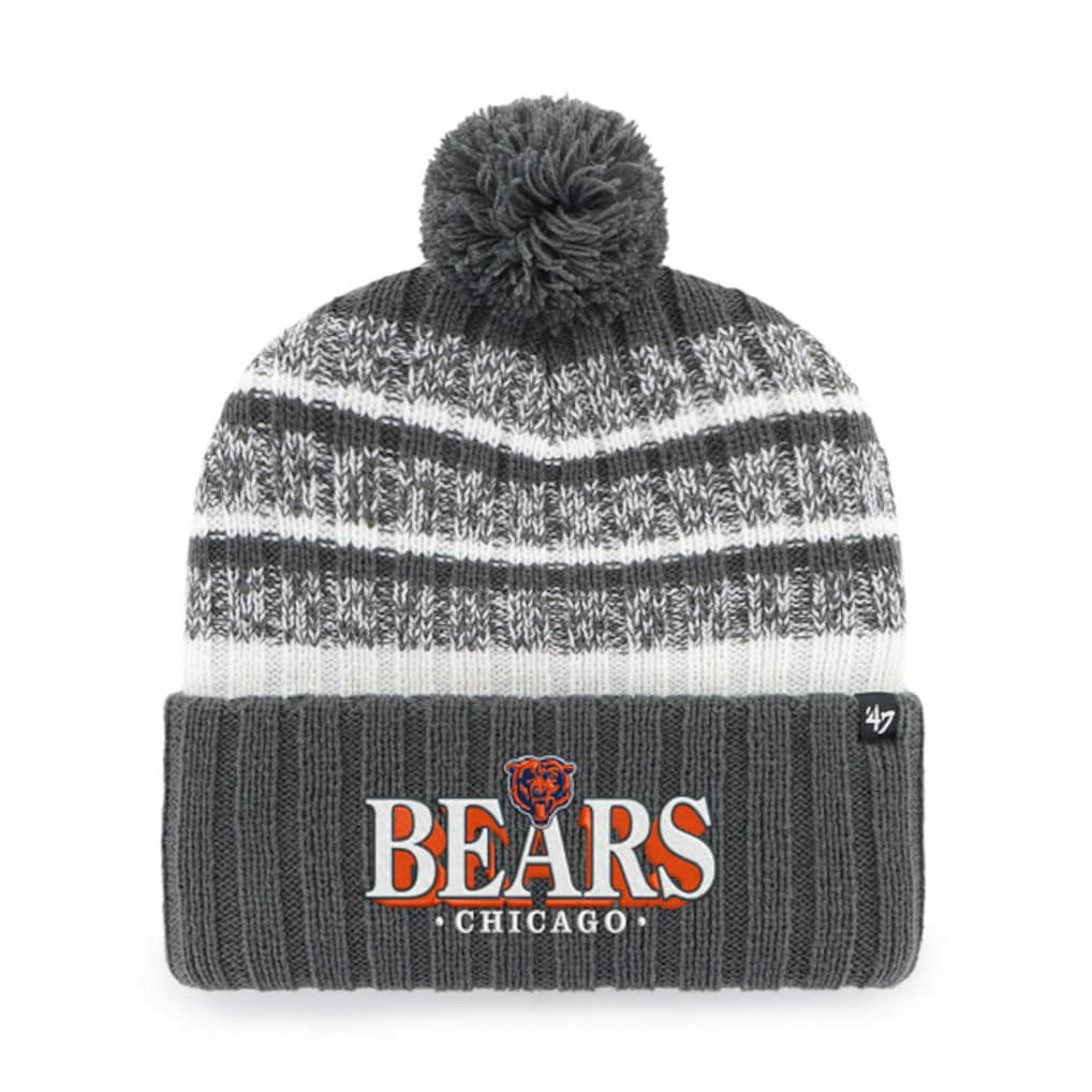 47 brand Chicago Bears '47 Tavern Cuffed Knit Hat with Pom Charcoal