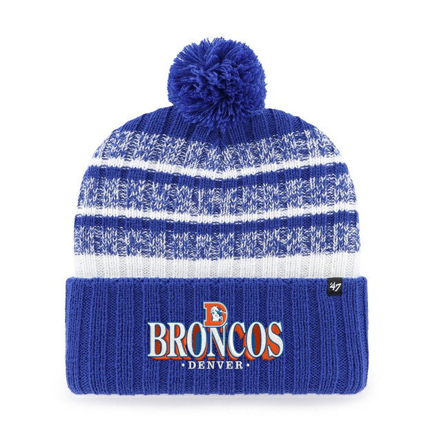 47 brand Denver Broncos '47 Tavern Cuffed Knit Hat with Pom Royal