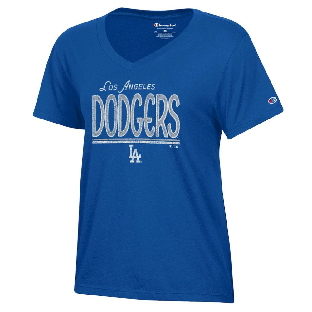 Los Angeles Dodgers Champion Women's Core V-Neck T-Shirt - Royal - MLB Sale