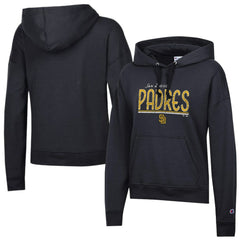 San Diego Padres Champion Women's Vintage Powerblend Hoodie - Black - MLB Lifestyle