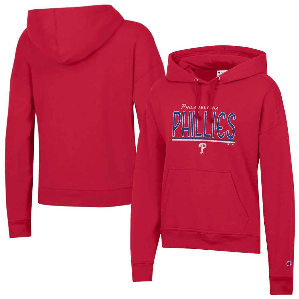 Philadelphia Phillies Champion Women's Vintage Powerblend Hoodie - Red - MLB on Sale