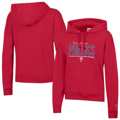 Philadelphia Phillies Champion Women's Vintage Powerblend Hoodie - Red - MLB on Sale