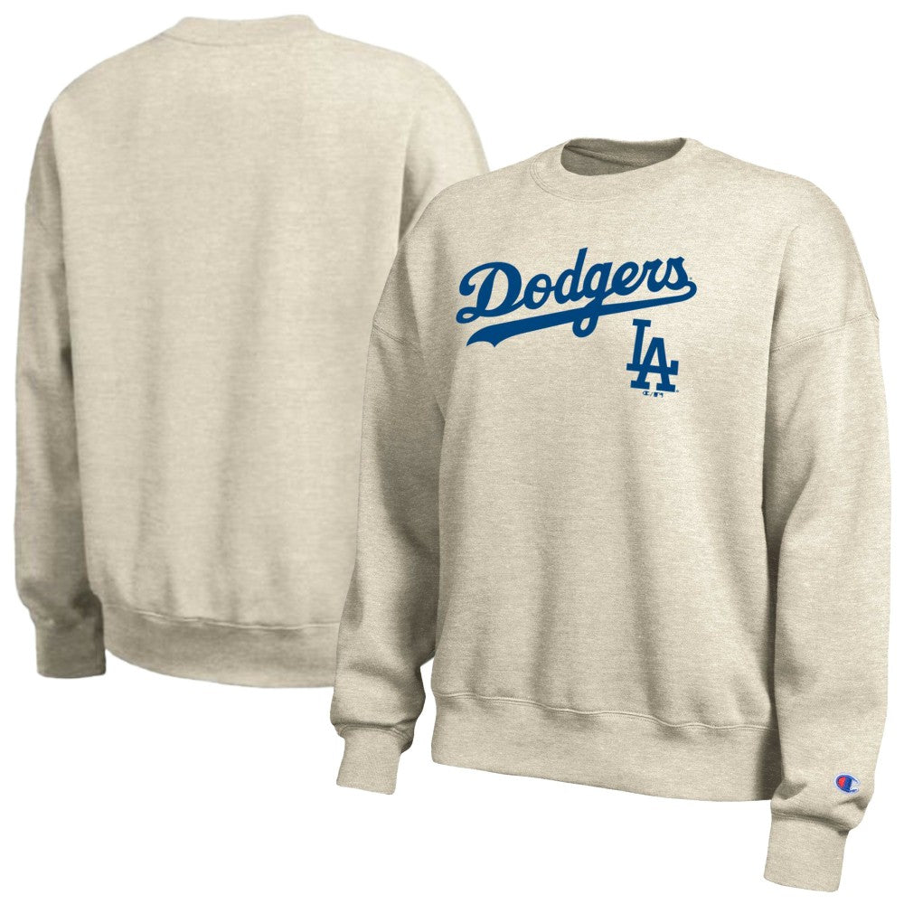 Los Angeles Dodgers Champion Women's All-Star Sweatshirt - Oatmeal - MLB Lifestyle