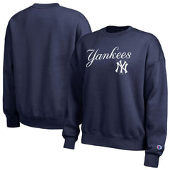 New York Yankees Champion Women's All-Star Sweatshirt - Athletic Navy - MLB Discount