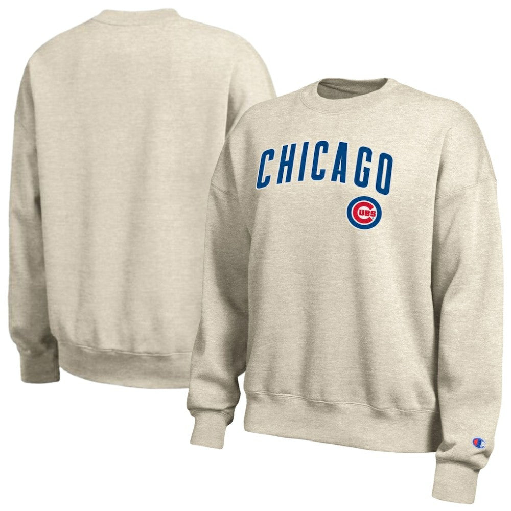 Chicago Cubs Champion Women's All-Star Sweatshirt - Oatmeal - MLB Discount
