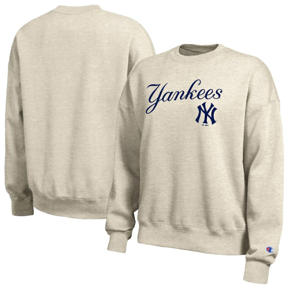 New York Yankees Champion Women's All-Star Sweatshirt - Oatmeal - MLB Sale