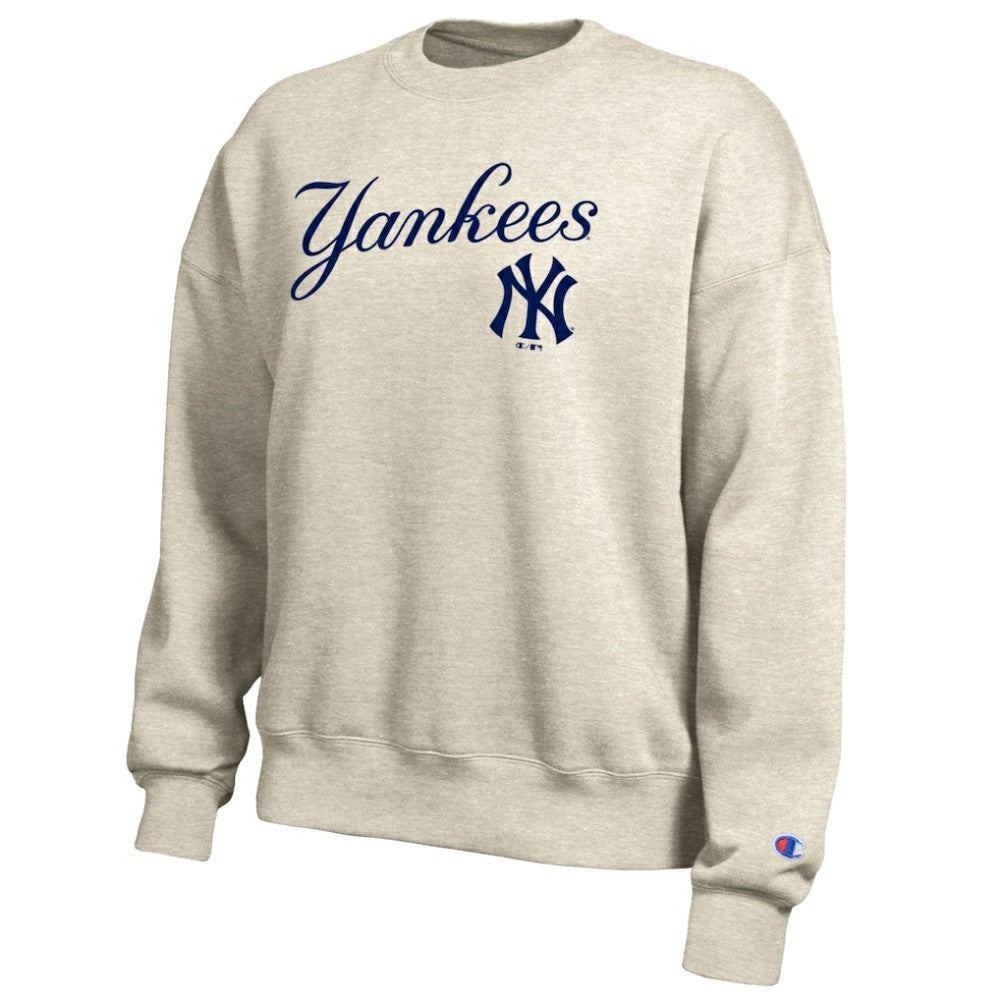 New York Yankees Champion Women's All-Star Sweatshirt - Oatmeal - MLB Sale