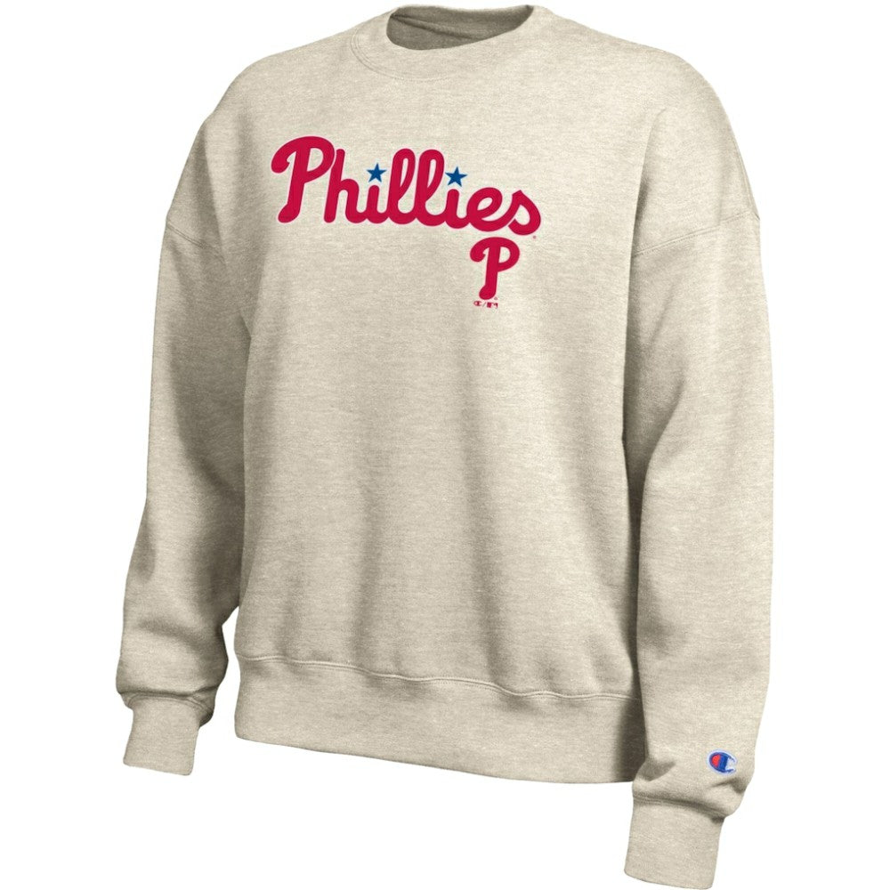 Philadelphia Phillies Champion Women's All-Star Sweatshirt - Oatmeal - MLB Discount